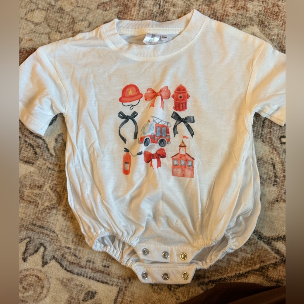 Firefighter Tshirt Bubble